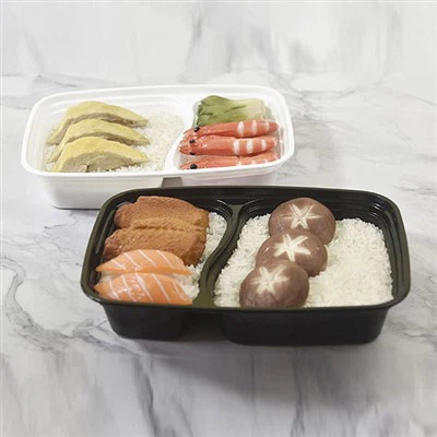 Caixa de dinar transparent d'una sola peça amb dos compartiments