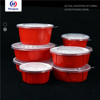 Bol de PP d'un sol ús vermell i blanc a l'engròs per a la festa