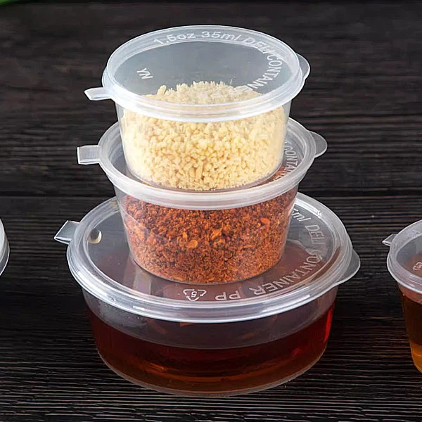 Spicy Oil Vinegar Sauce Cup With Lid 25ml Universal